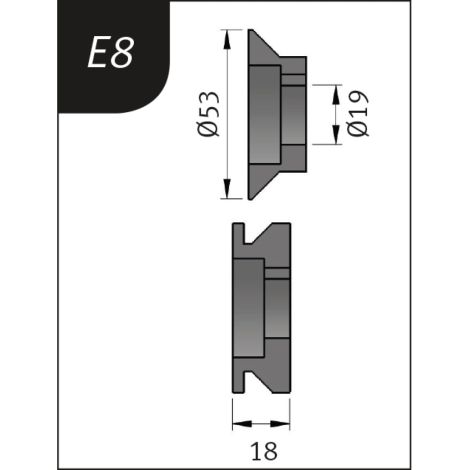Rolki gnące Ø 53 x 19 x 18 mm do giętarki SBM 110-08 Metallkraft typ E8
